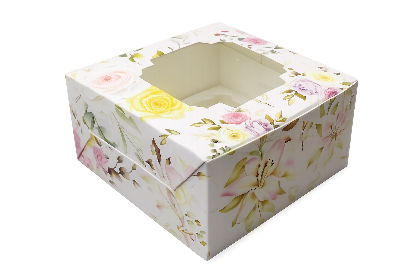 The Floral Cupcake Box | 4 Piece